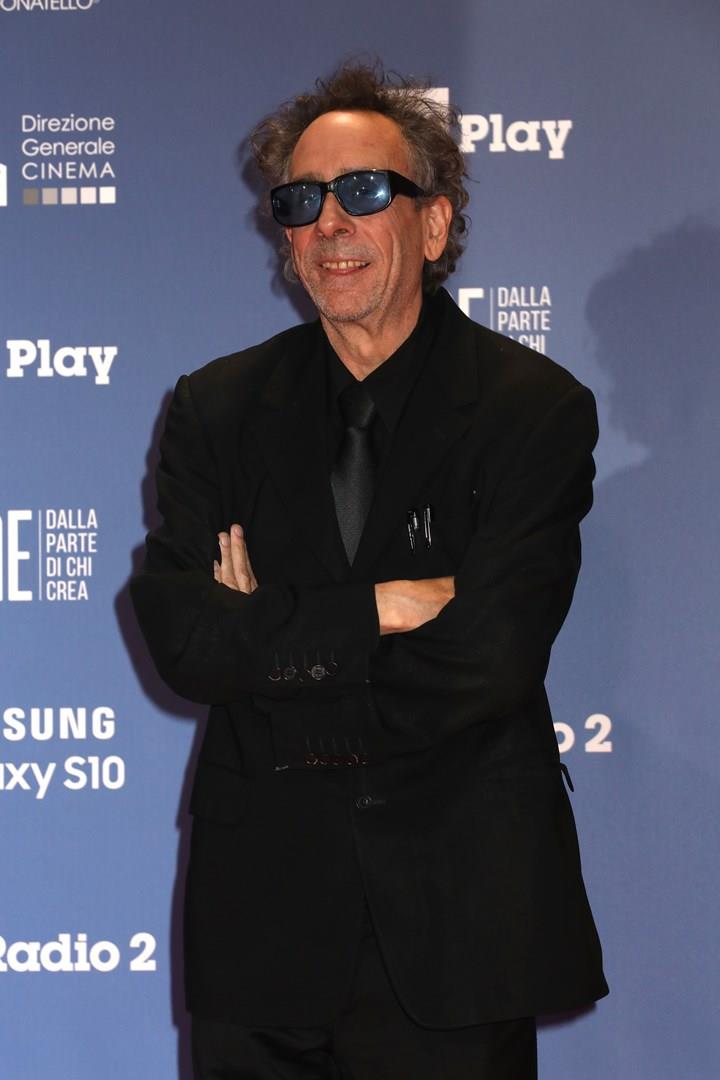 Tim Burton sul red carpet dei David di Donatello 2019 Il regista Tim Burton