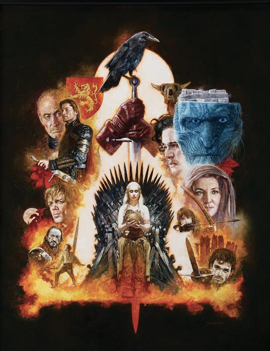 Dipinto di Game of Thrones Dipinto di Game of Thrones realizzato dall'artista Sanjulian