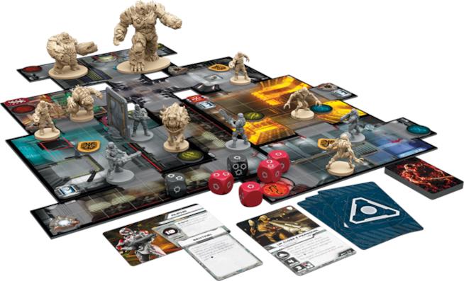 Doom, un nuovo gioco da tavolo per lo spratutto di id Software Il tabellone, le carte e le statuette di Doom