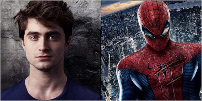 Daniel Radcliffe sogna Spider-Man Daniel Radcliffe affiancato a Spider-Man