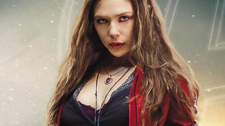 Avengers Un primo piano di Scarlet Witch in un poster promozionale