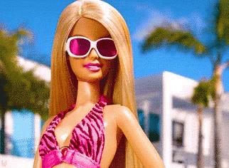 Barbie Barbie in primo piano con occhiali da sole rosa