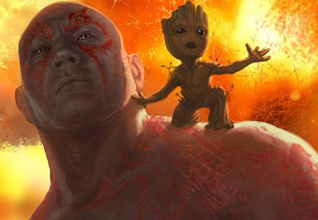 Baby Groot e Drax Baby Groot in Guardiani della Galassia 2