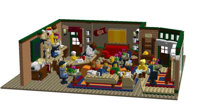 LEGO: ecco il Central Perk nel nuovo set a mattoncini Un'immagine ufficiale del set LEGO Ideas dedicato a Friends