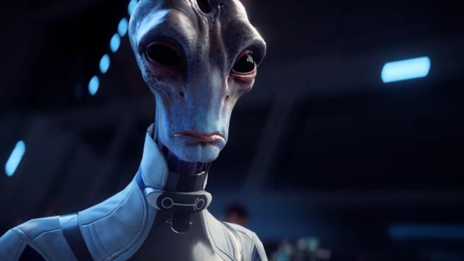 Mass Effect: Andromeda, tutti i miglioramenti della patch 1.05 e quelli futuri Primo piano per un Salarian di Mass Effect: Andromeda