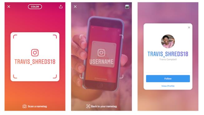Nametag, la nuova funzione di Instagram per trovare velocemente i profili Uno screenshot del video dimostrativo di Nametag, nuova funzione di Instagram