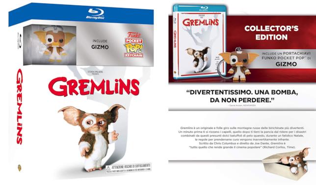 Gremlins: Collector's Edition Il box con la Collector's Edition di Gremlins col portachiavi Funko di Gizmo