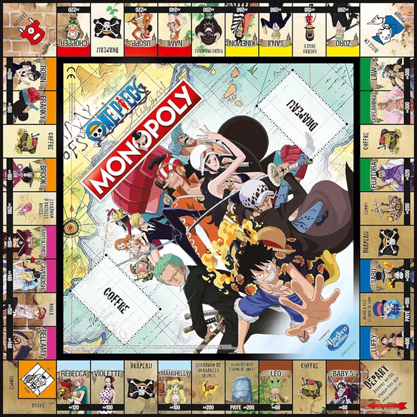 One Piece Monopoly Tabellone Il tabellone Monopoly di One Piece