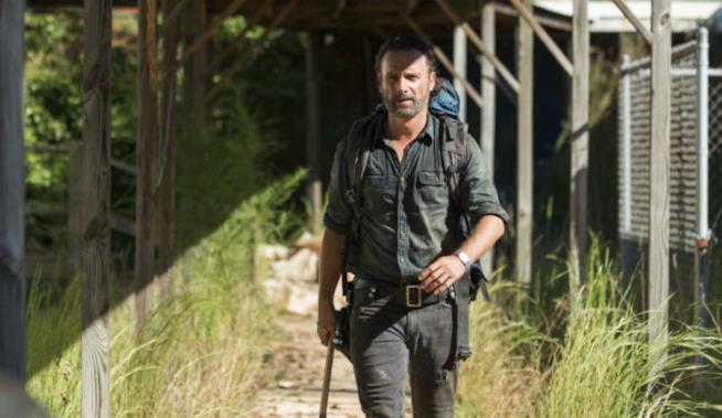 The Walking Dead: una scena con Rick Grimes Rick Grimes in The Walking Dead