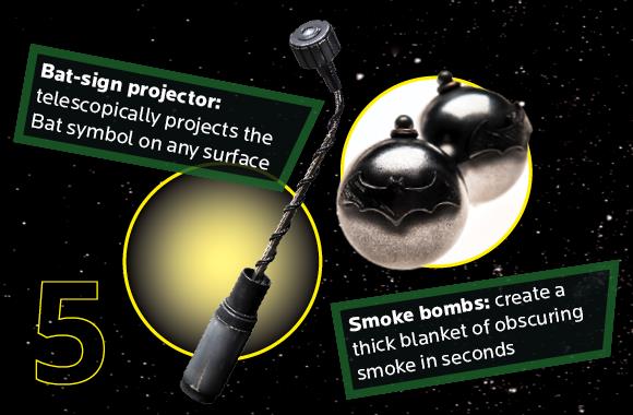 Il bat-segnale e le bombe fumogene della tuta da Guinness di Il bat-segnale e le bombe fumogene della tuta da record di Julian Checkley