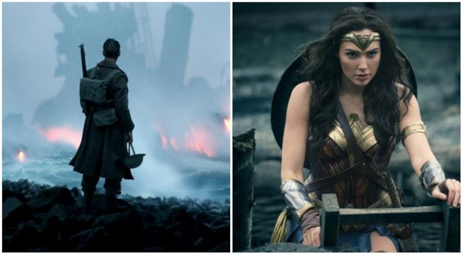 Dunkirk e Wonder Woman dominano gli incassi Un collage tra Dunkirk e Wonder Woman