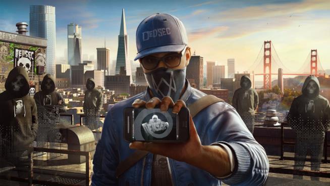 Watch Dogs 2, il villain del gioco nell'ultimo trailer Marcus Holloway e il suo fedele smartphone in un artwork di Watch Dogs 2