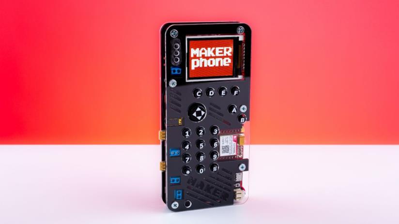 MAKERphone, il telefono fai-da-te un po' rétro Scatto ravvicinato del MAKERphone