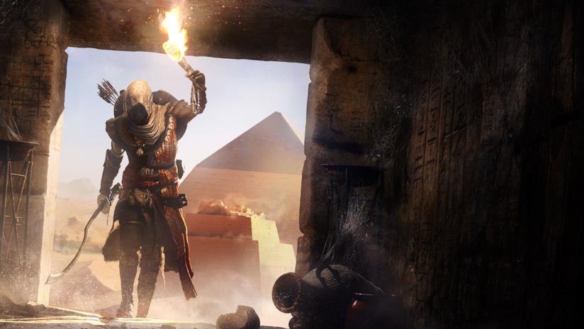 Assassin's Creed Origins, tutte le recensioni del nuovo capitolo Bayek esplora una tomba in Assassin's Creed Origins