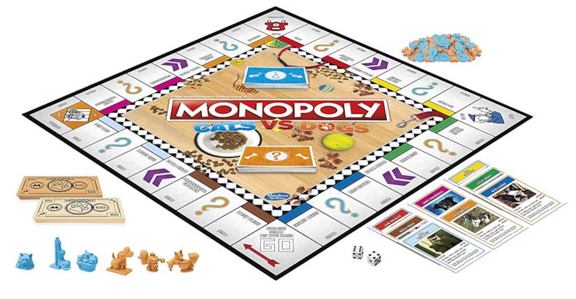 Monopoly, arriva la sfida tra cani e gatti Il tabellone del nuovo Monopoly tra cani e gatti