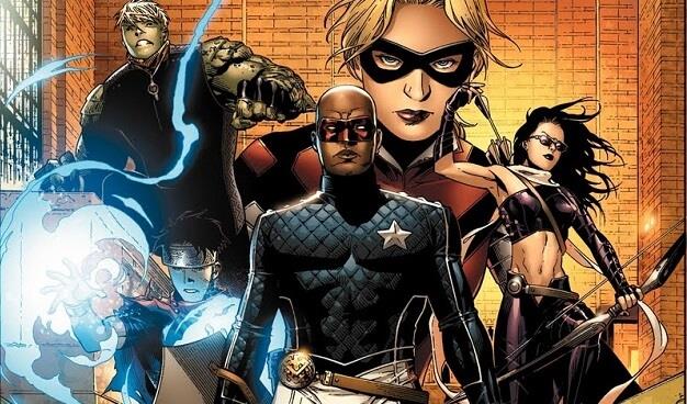 Una delle formazioni più note dei Giovani Vendicatori Cover di Young Avengers Vol. 2: Family Matters