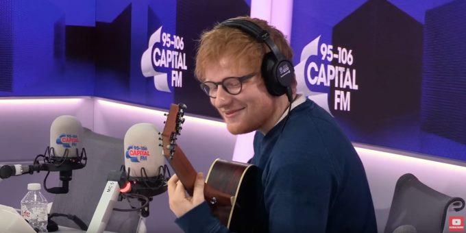 Ed Sheeran Ed Sheeran impegnato nella cover della sigla di Willy, Il principe di Bel Air