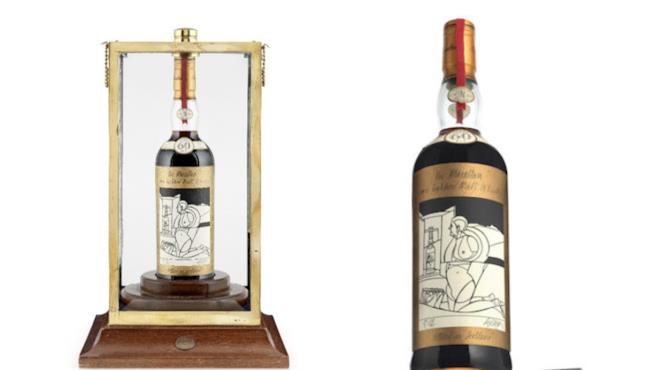 Battuta all’asta ad Edimburgo la bottiglia di whisky più cara al mondo La bottiglia di whisky he Macallan Valerio Adami 1926