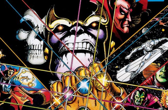 The Infinity Gauntlet #1 La cover del primo numero de Il guanto dell'infinito