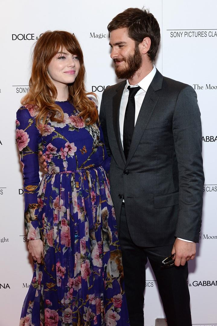 Andrew Garfield con l'ex Emma Stone Emma Stone e Andrew Garfield su un red carpet