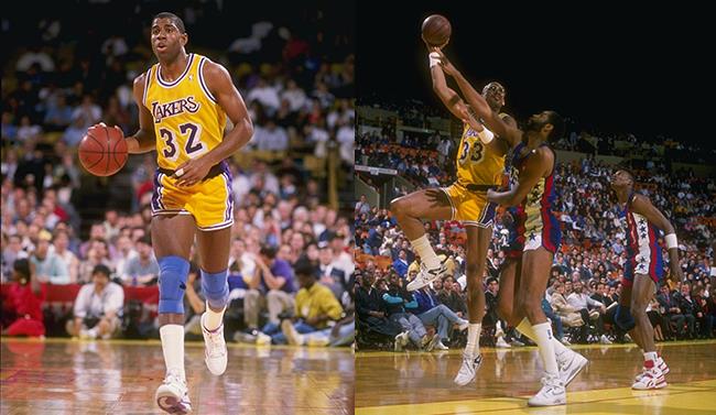 In sviluppo una serie TV sui Los Angeles Lakers degli anni '80 (quelli di Magic Johnson e Abdul Jabbar) Kareem Abdul-Jabbar in azione con la canotta dei Los Angeles Lakers
