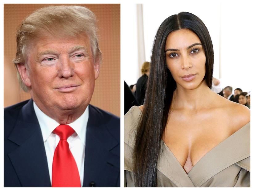 Donald Trump osteggiato da Kim Kardashian su Twitter Primo piano di Donald Trump e Kim Kardashian