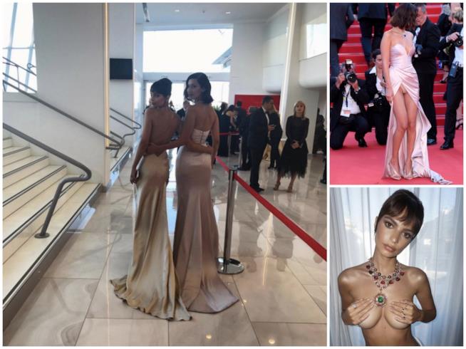 Bella Hadid e Emily Ratajkowski infiammano Cannes 2017 Alcuni scatti di Bella Hadid e Emily Ratajkowski a Cannes
