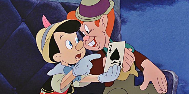 Pinocchio e Lucignolo Pinocchio e Lucignolo nel film animato del 1940.