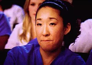 Una gif di Cristina Yang Cristina Yang che non ne può più