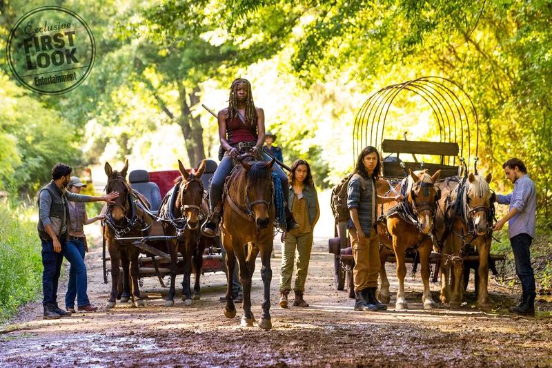 Michonne guida un gruppo di survivor in The Walking Dead La nuova stagione di The Walking Dead avrà atmosfere western