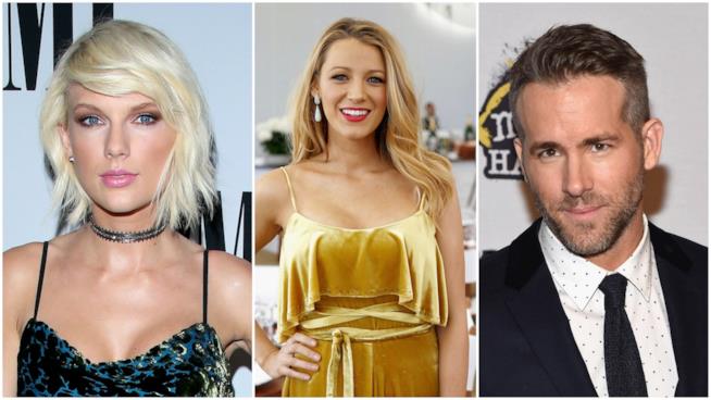 Blake Lively riceve auguri speciali da Ryan Reynolds e Taylor Swift Primo piano di Blake Lively, Ryan Reynolds e Taylor Swift