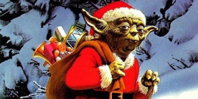 Regali di Natale Star Wars Yoda vestito da Babbo Natale