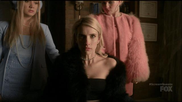 Scream Queens Chanel Oberlin urla arrabbiata per la mancata eredità di Chad