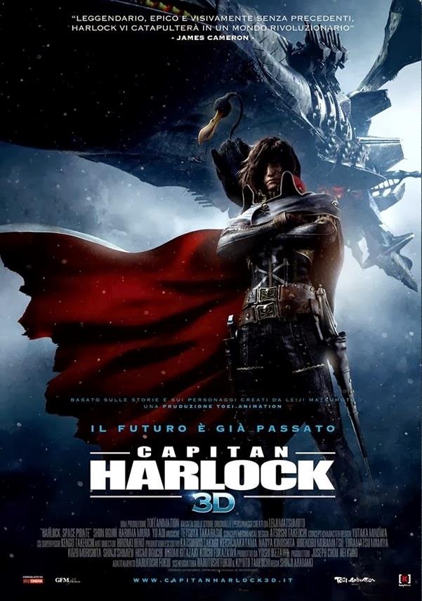 La locandina del film di Capitan Harlock Capitan Harlock, la locandina italiana del film