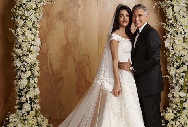 Il matrimonio George Clooney - Amal Amal e George Clooney nel giorno del matrimonio