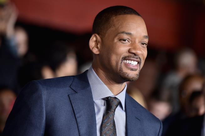Will Smith racconta il Genio che interpreterà nel live-action Disney Aladdin Primo piano di Will Smith alla premiere di Bright