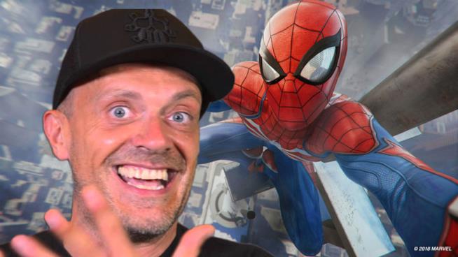 Marvel's Spider-Man, scoperto un easter egg degli 883 Max Pezzali degli 883 posa con Spider-Man