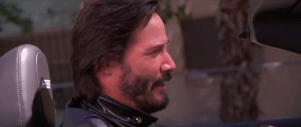 Il player portatile di GIF di Keanu Reeves, per ogni occasione Una GIF con Keanu Reeves che approva