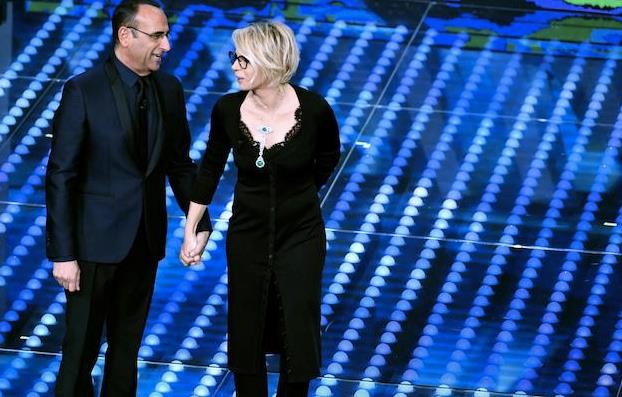 Sanremo 2017: programma quarta serata Maria De Filippi e Carlo Conti in primo piano