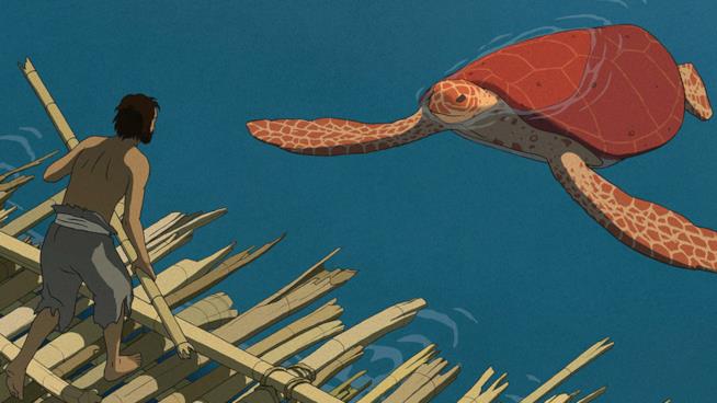 L'incontro del naufrago con la tartaruga rossa La tartaruga rossa è il film animato di Michael Dudok de Wit