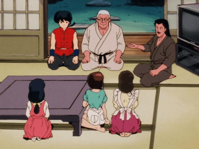 Ranma 1/2, l'anime copre soltanto il 55% del manga Ranma e suo padre riuniti con la famiglia Tendo