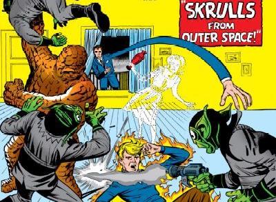 Chi sono gli Skrull, dai Fantastici Quattro alla Secret Invasion Dettaglio della cover di Fantastic Four #2