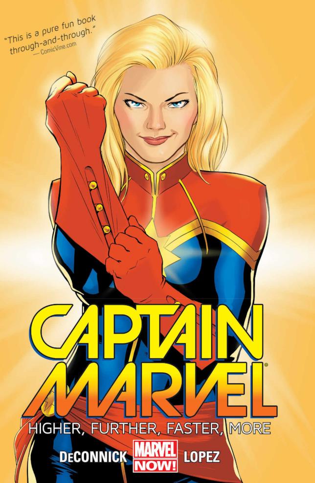 La copertina del primo albo ci Captain Marvel di Kelly Sue DeConnick Captain Marvel di
