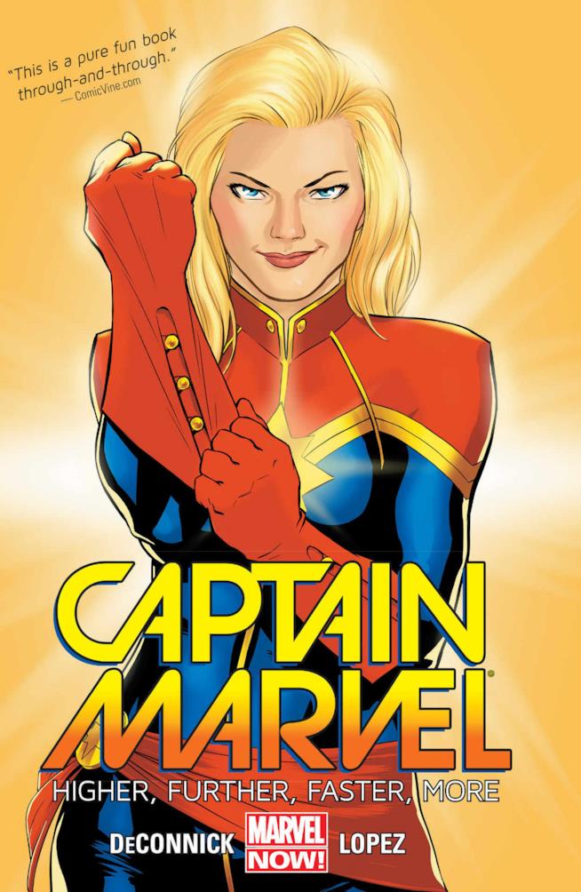 La copertina del primo albo ci Captain Marvel di Kelly Sue DeConnick Captain Marvel di