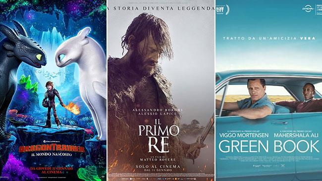 Weekend al cinema: I film in sala il 2 e 3 febbraio 2019 I poster di Dragon Trainer: Il mondo nascosto, Il primo re, Green Book