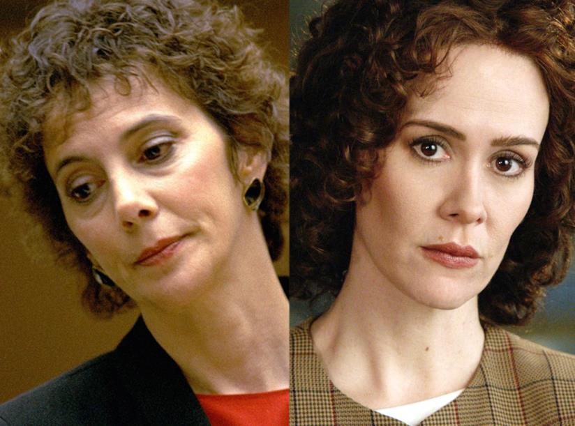 Sarah Poulson per interpretare Marcia Clark ha dovuto bere un bel po' di tequila Marcia Clark accostata a Sarah Paulson che la interpreterà in American Crime Story