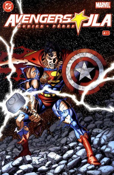 Superman e martello di Thor Immagine di Superman con martello di Thor