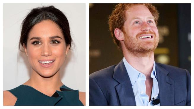 La Regina Elisabetta approva il fidanzamento di Meghan Markle con suo nipote Harry Primo piano di Meghan Markle e del Principe Harry