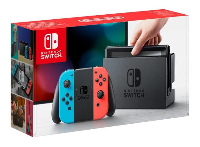 Nintendo Switch con Joy-Con Rosso Neon e Blu Neon Immagine stampa di Nintendo Switch con Joy-Con Rosso Neon e Blu Neon