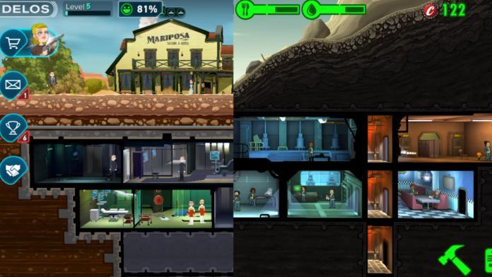 Westworld troppo simile a Fallout Shelter, chiuso il gioco della serie HBO dopo la causa legale Immagine di confronto tra Westworld e Fallout Shelter